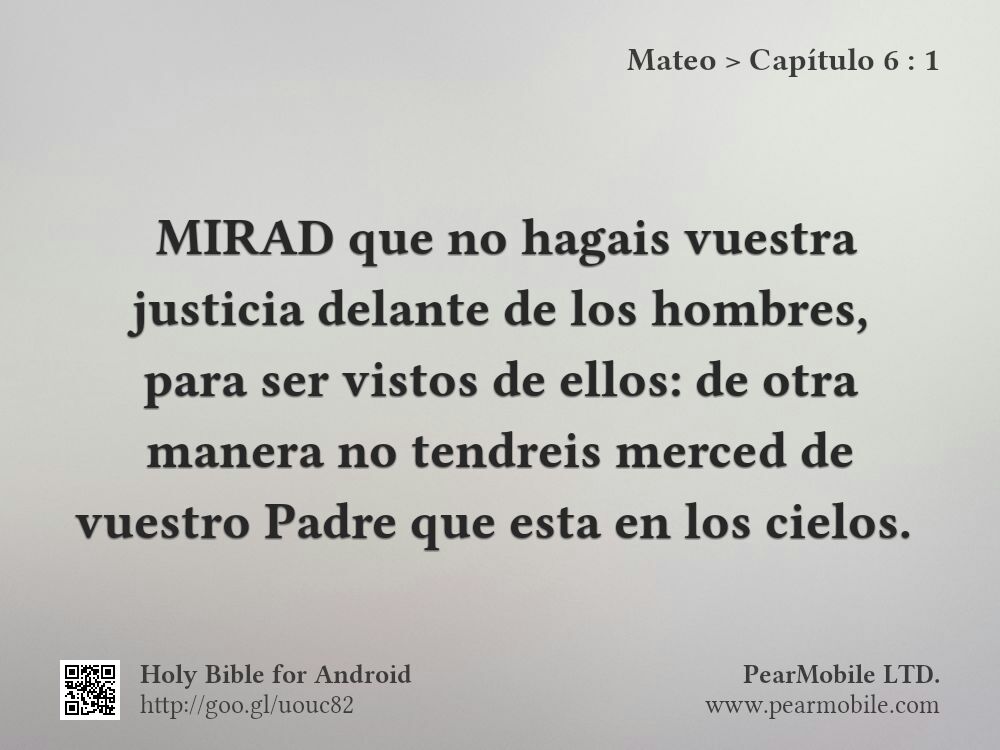 Mateo, Capítulo 6:1